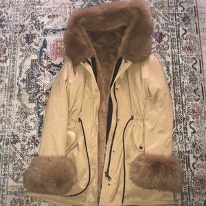 Fox fur parka